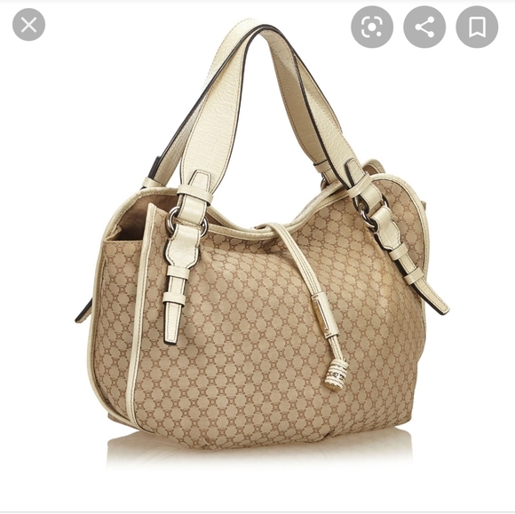 Celine macadam jacquard tote brown blend hobo bag - Picture 2 of 12